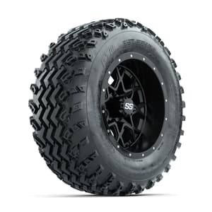 GTW Vortex Matte Black 12 in Wheels with 23x10.00-12 Rogue All Terrain Tires – Full Set