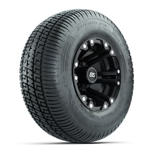 GTW Specter Matte Black 10 in Wheels with 20in Fusion Street Tires - Set of 4
