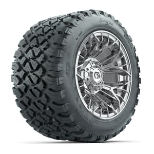 GTW&reg; Stellar Chrome 12 in Wheels with 20X10-12 Nomad Steel Belt Radial All-Terrain Tires – Full Set