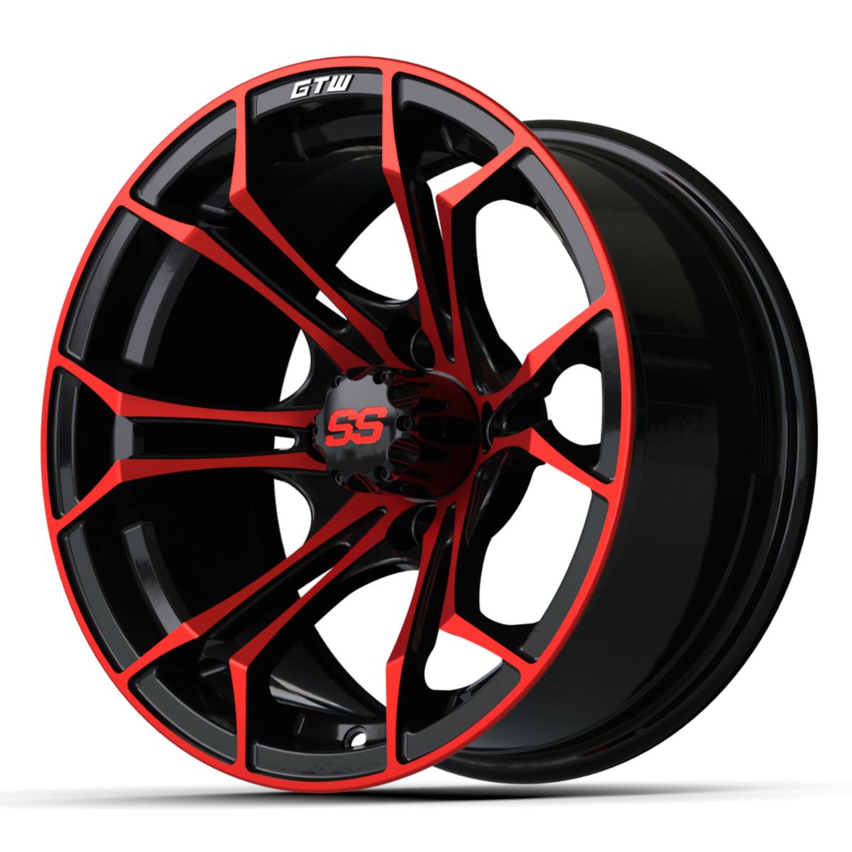 14&Prime; GTW&reg; Spyder Black with Red Accents Wheel