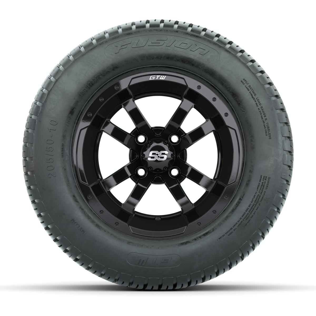 GTW Storm Trooper 10 in Wheels with 205/50-10 Fusion Street Tires – Set of 4
