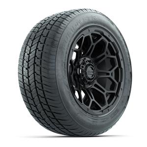 GTW&reg; Bravo Matte Black 14 in Wheels with 255/50-R14 Fusion STR DOT Approved Street Tires - Full Set