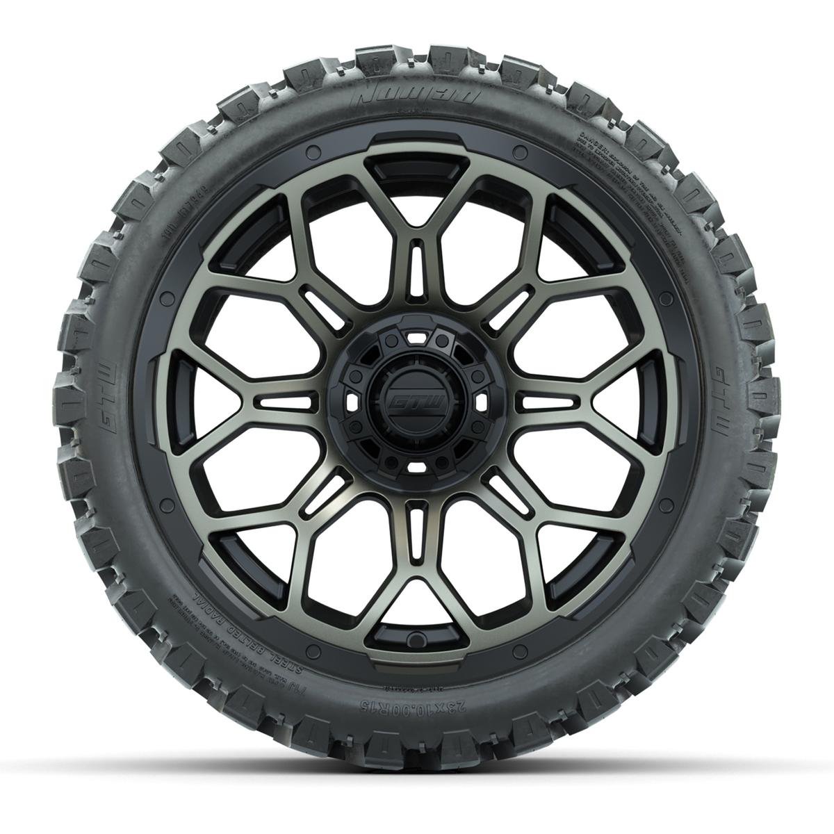 Set of (4) 15&Prime; GTW Bravo Bronze Wheels with 23x10-R15 Nomad All-Terrain Tires