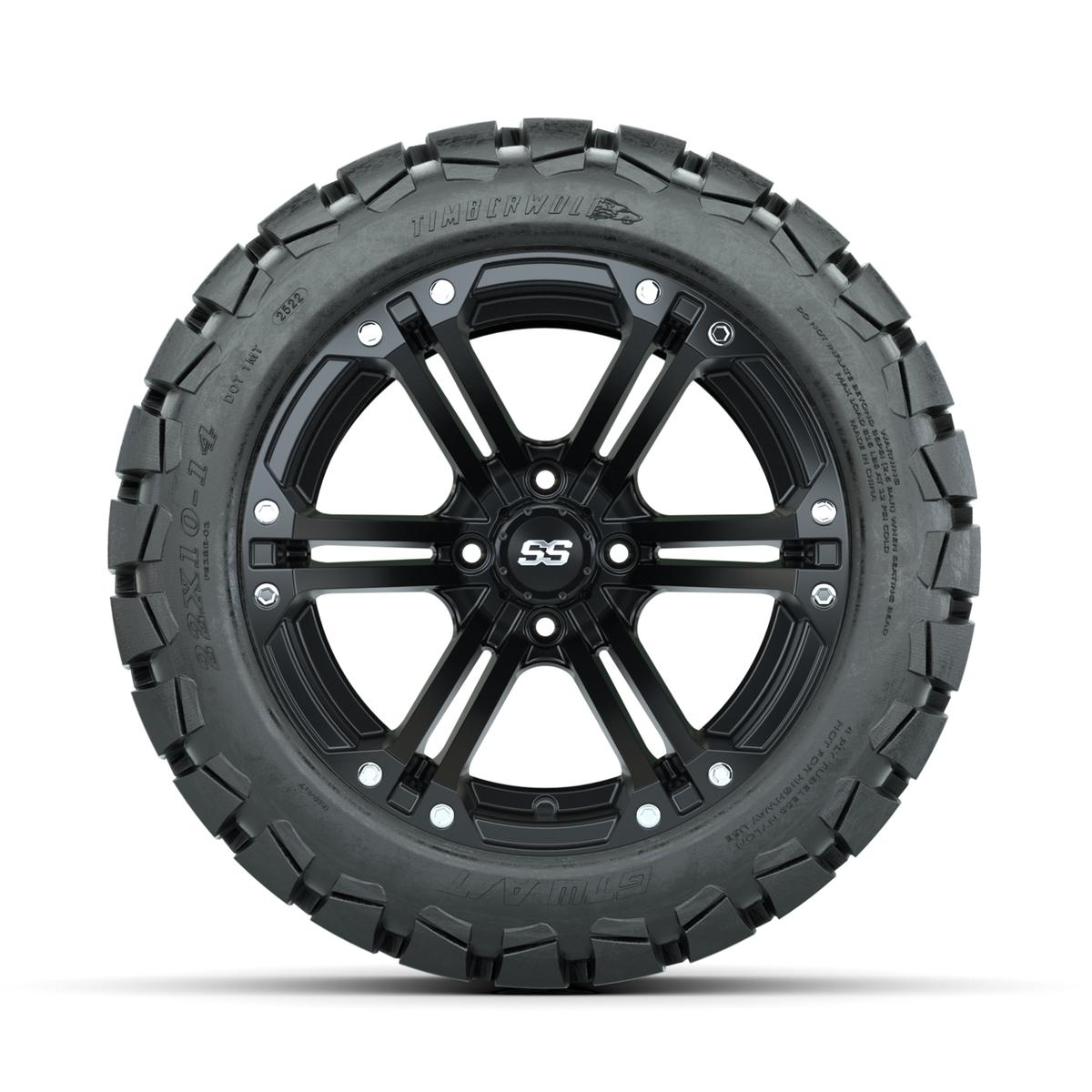 Set of (4) 14 in GTW Specter Wheels with 22x10-14 GTW Timberwolf All-Terrain Tires