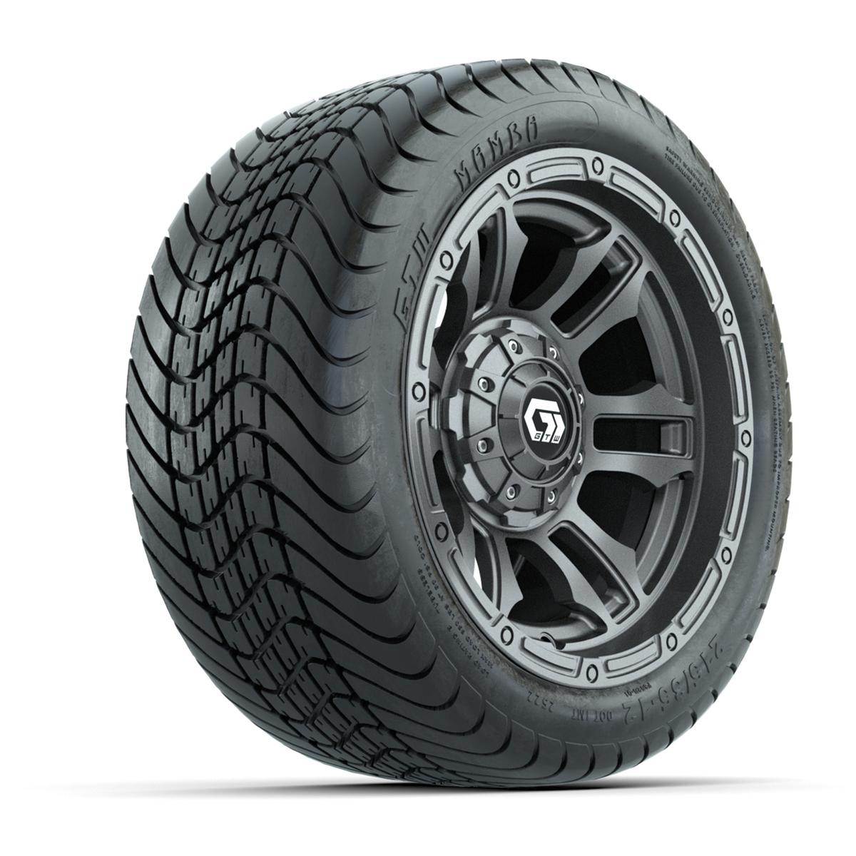 GTW® Shogun Gunmetal 12 in Wheels with 215/35-12 Mamba Street Tires – Full Set