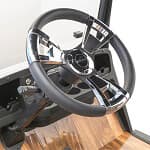 Gussi Italia&reg; Model 13 Black/Brushed Steering Wheel For All EZGO TXT / RXV Models