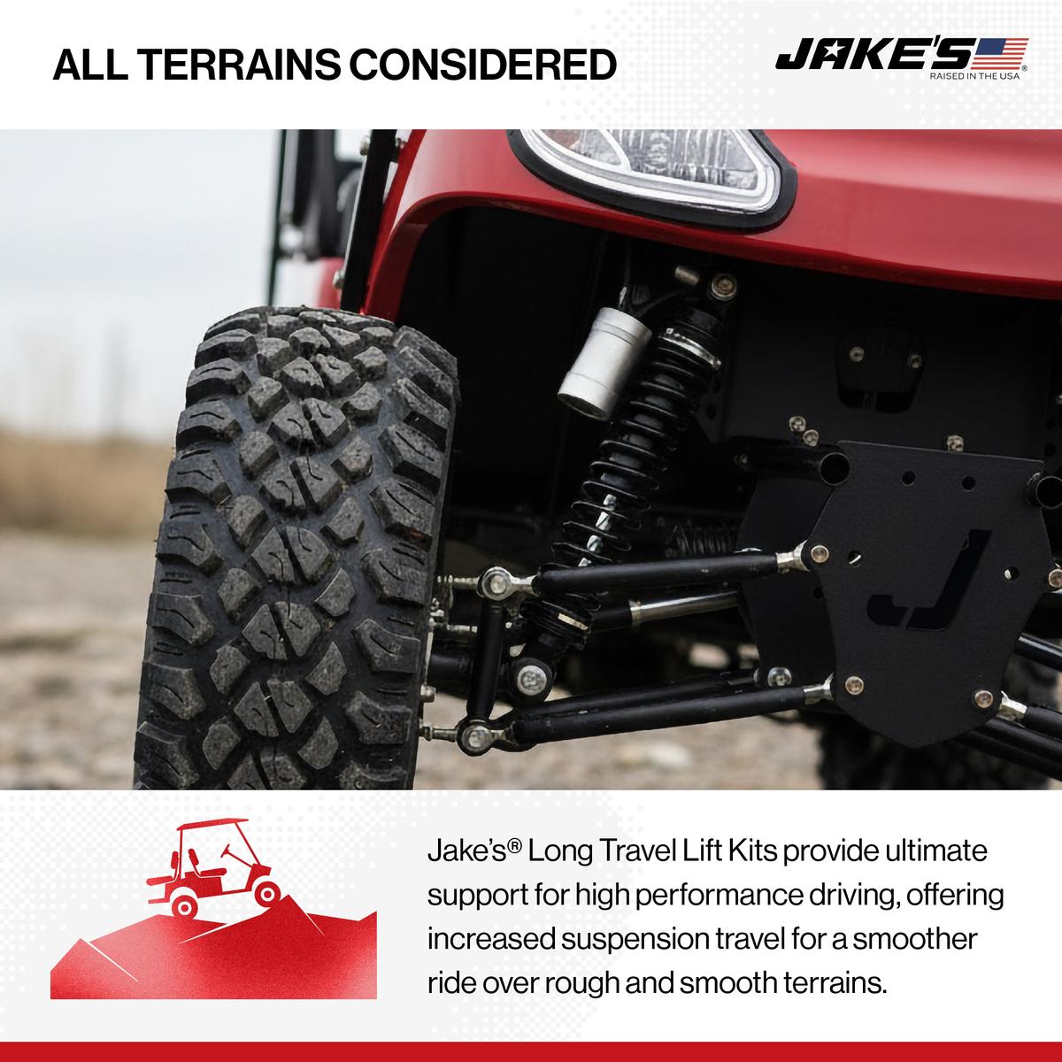 Jake’s EZGO TXT Gas Models with Kawasaki Engine Long Travel Kit (Years 2009-Up)