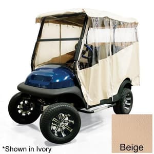 RedDot Club Car Carryall I & II w/ 56” Factory Top Beige 3-Sided Track-Style Enclosure (Years 1992-1997)