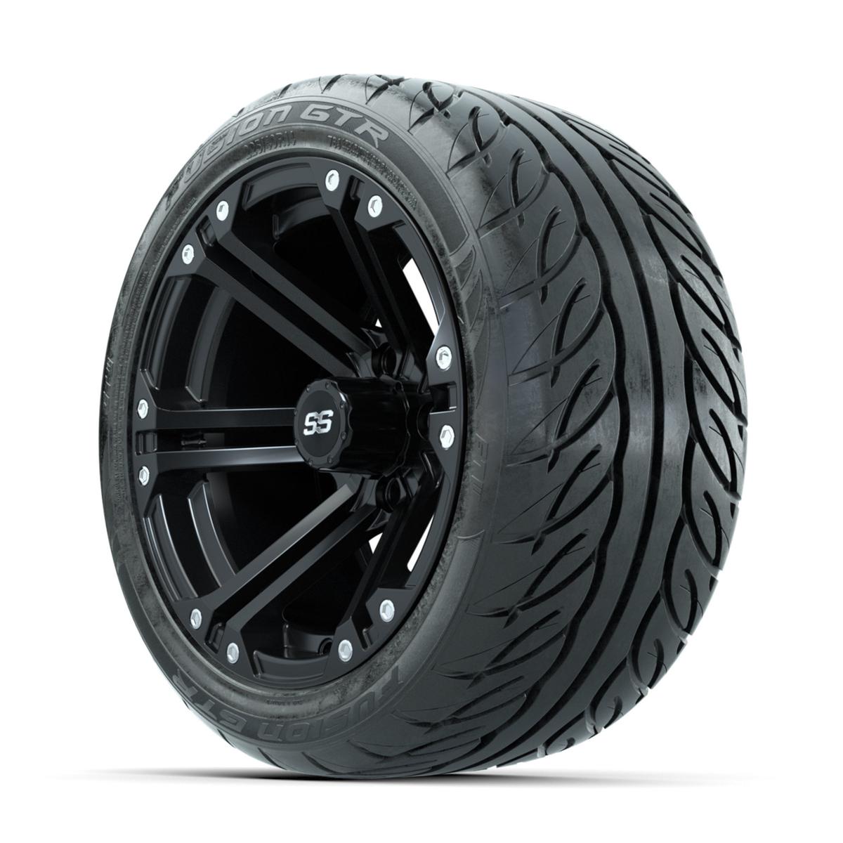 GTW Specter Matte Black 14 in Wheels with 225/40-R14 Fusion GTR Street Tires – Full Set