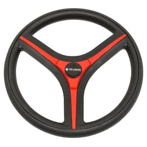 Gussi Italia&reg; Brenta Black/Red Steering Wheel Club Car Precedent (Years 2004-Up)