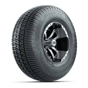 GTW Storm Trooper Black and Machined 10 in Wheels with 20in Fusion Street Tires – Set of 4