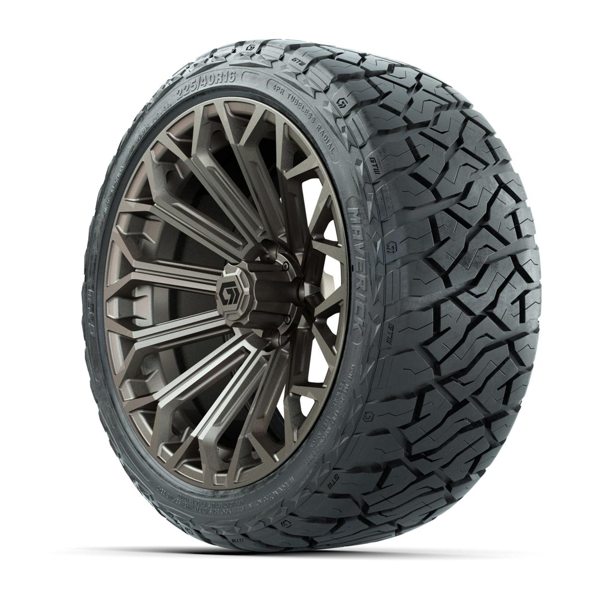 GTW&reg; Phantom Matte Bronze 16 in Wheels with 225/40-R16 Maverick Hybrid Tires - Full Set