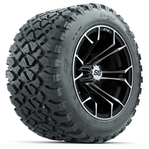 Set of (4) 12 in GTW Spyder Wheels with 20x10-R12 GTW Nomad All-Terrain Tires
