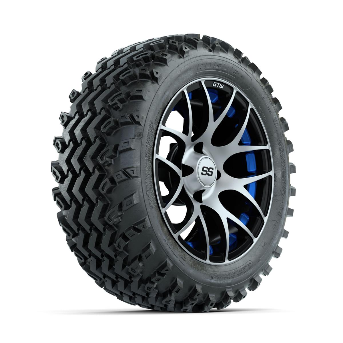 GTW Pursuit Blue 14 in Wheels with 23x10.00-14 Rogue All Terrain Tires – Full Set