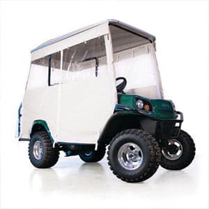 White 4-Passenger Track Style Vinyl Enclosure For EZGO L4/S4 w/80&Prime; OEM Top