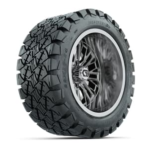 GTW&reg; Viper Chrome 14 in Wheels with 22X10-14 Timberwolf All-Terrain Tires - Full Set