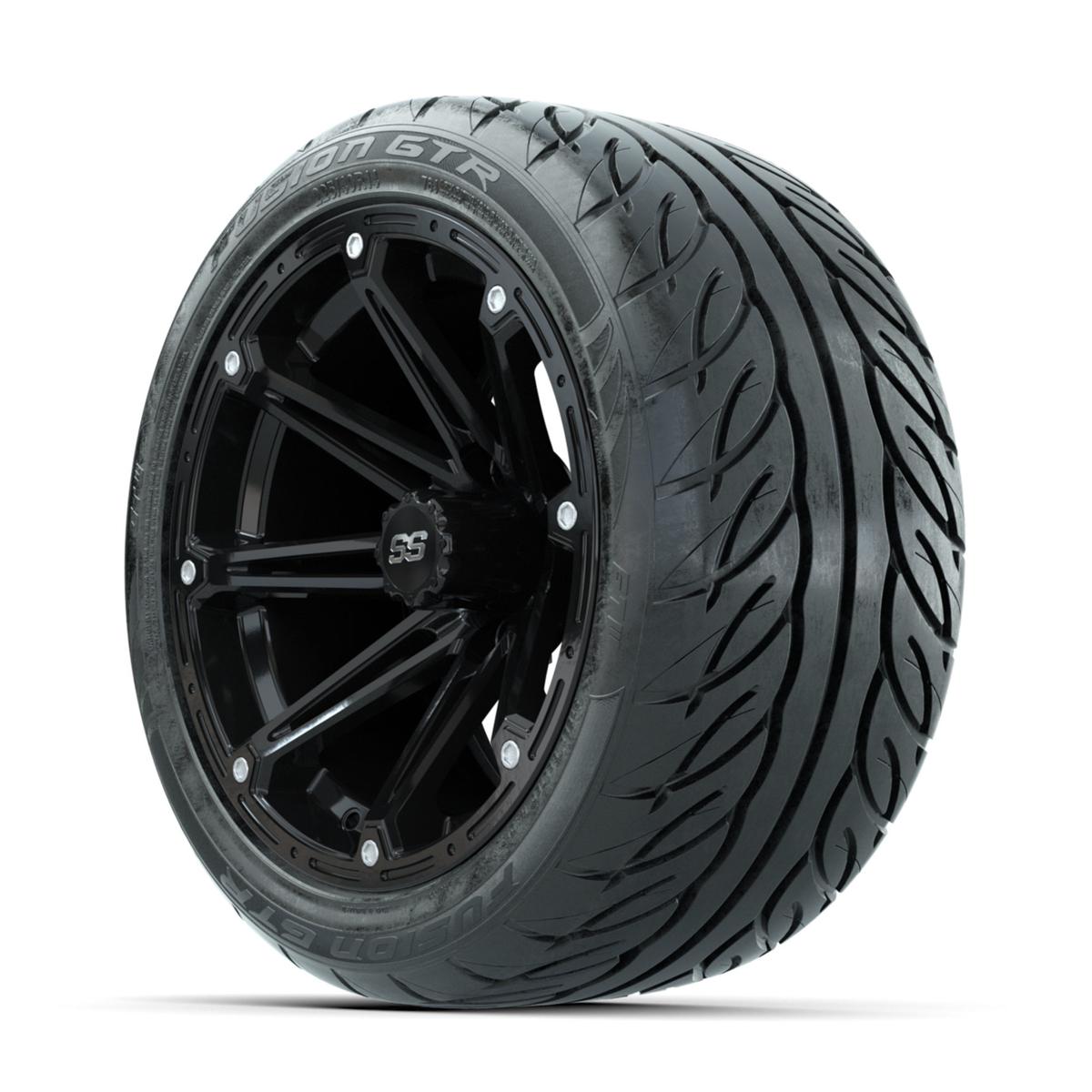 GTW Element Black 14 in Wheels with 225/40-R14 Fusion GTR Street Tires – Full Set