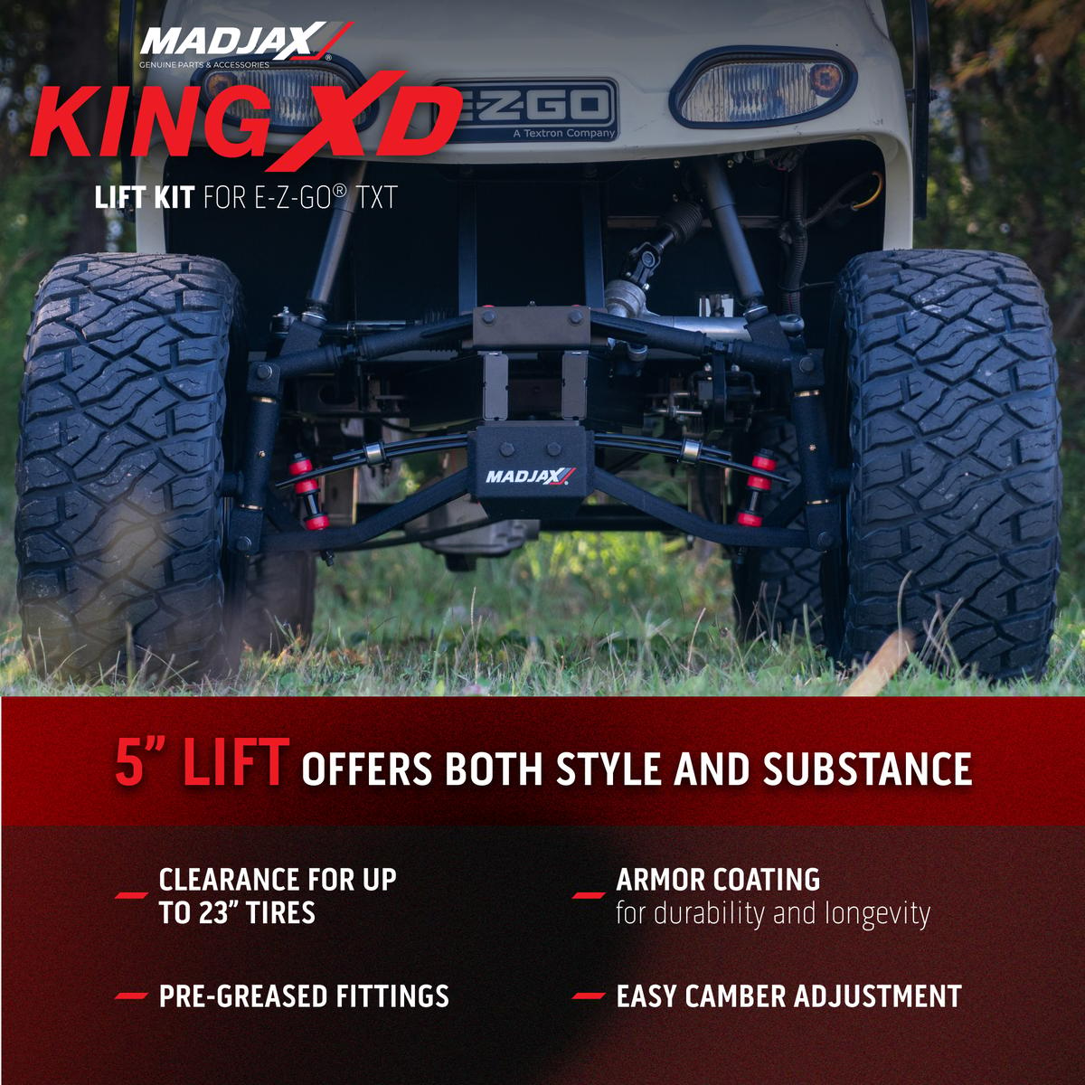 MadJax® EZGO TXT 5" King XD Lift Kit (Years 2014-Up)