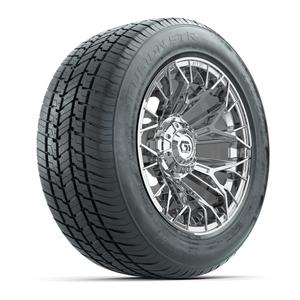 GTW&reg; Stellar Chrome 14 in Wheels with 255/50-R14 Fusion STR DOT Approved Street Tires - Full Set