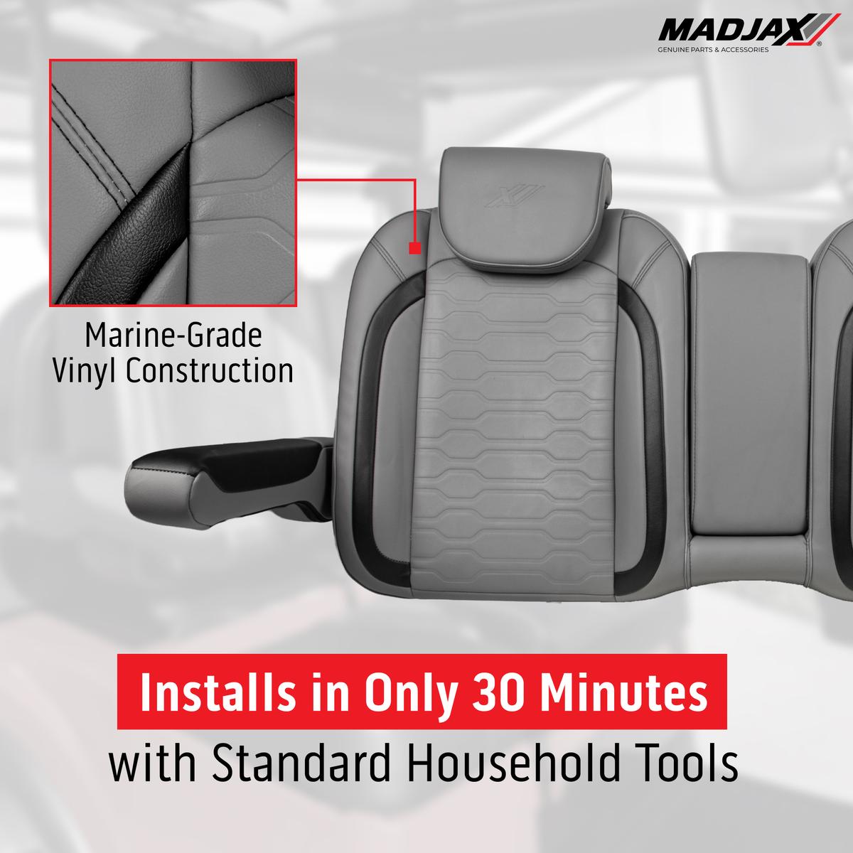 MadJax&reg; EZGO RXV/L4/S4/Valor Caramel Commander Front Seat Cushions