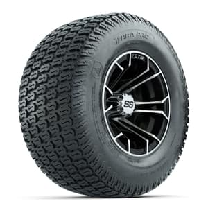 GTW Spyder Machined/Black 10 in Wheels with 20x10-10 Terra Pro S-Tread Traction Tires – Full Set