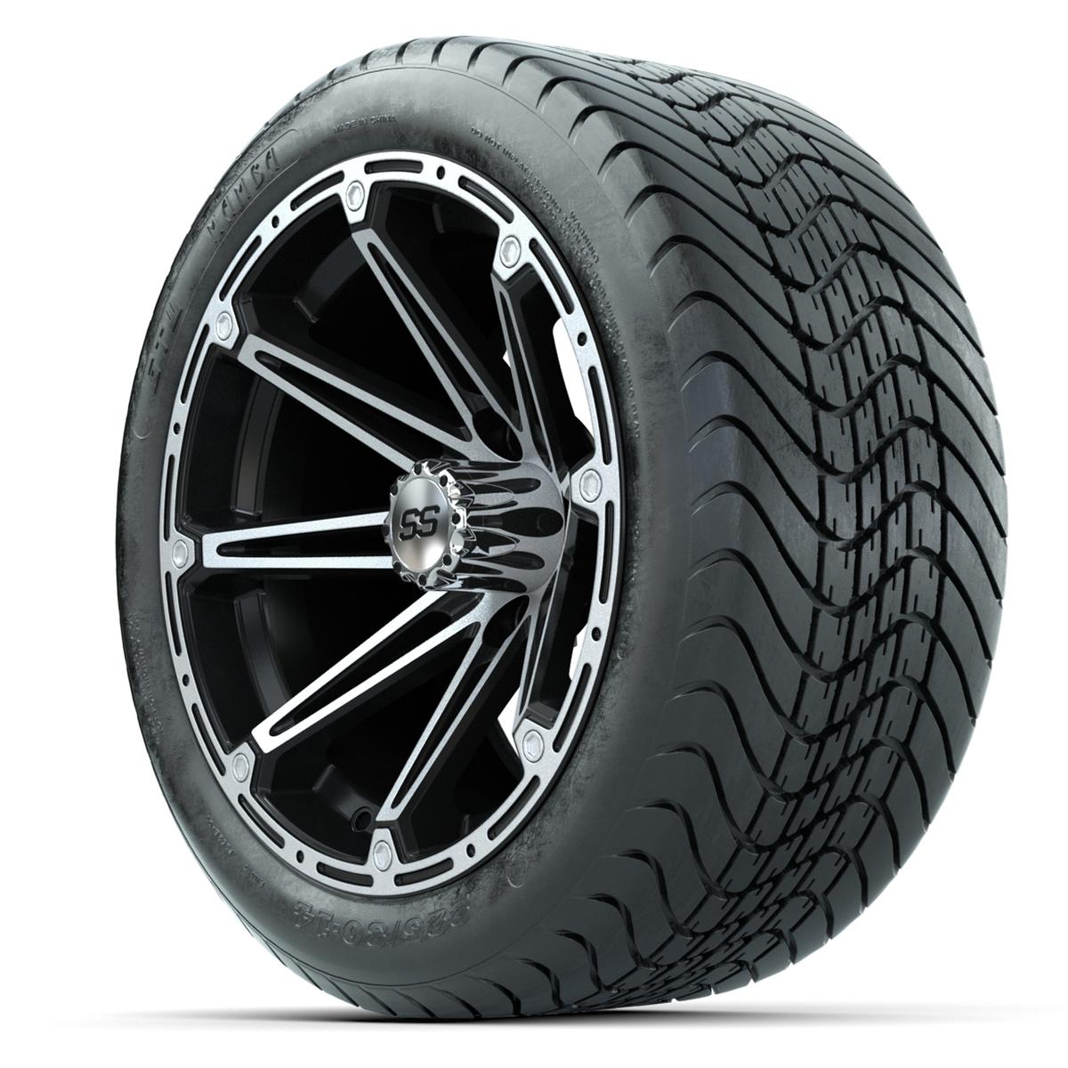 Set of (4) 14 in GTW Element Wheels with 225/30-14 Mamba Street Tires