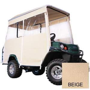 Club Car Precedent & Villager 4-Passenger Beige Track Style Vinyl Enclosure w/ factory Fold-Down Seat (Years 2004-Up)