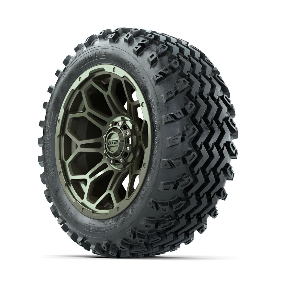 GTW Bravo Matte Recon Green 14 in Wheels with 23x10.00-14 Rogue All Terrain Tires – Full Set