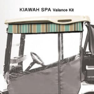 Red Dot Chameleon Valance With Kiawah Spa Sunbrella Fabric For Yamaha Drive2 (Years 2017-Up)