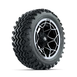 GTW&reg; Nexus Black/Silver 14 in Wheels with 23X10.00-14 Rogue All-Terrain Tires – Full Set