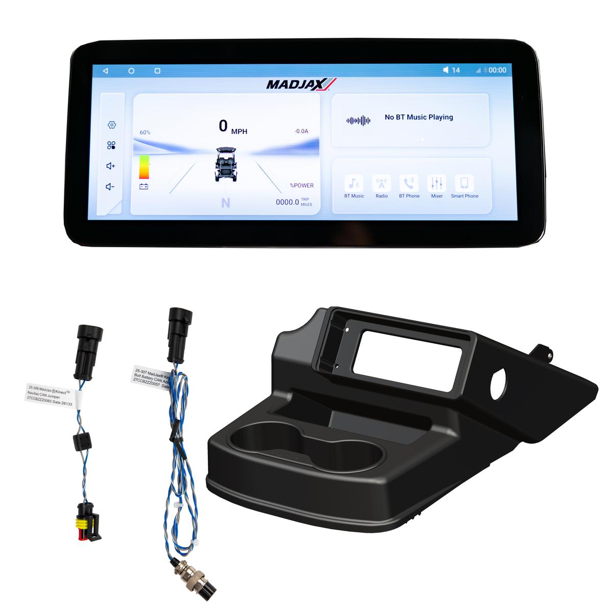 MadJax&reg; Kinect&trade; Display Screen Kit for A/C motor EZGO RXV with Bolt Battery Setup and Navitas TAC2 Controller