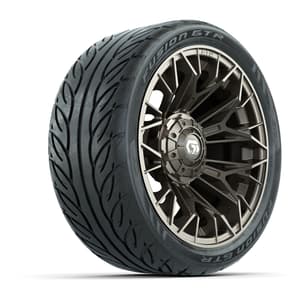 Set of (4) 14 in GTW® Stellar Matte Bronze Wheels with 205/40-R14 Fusion GTR Street Tires