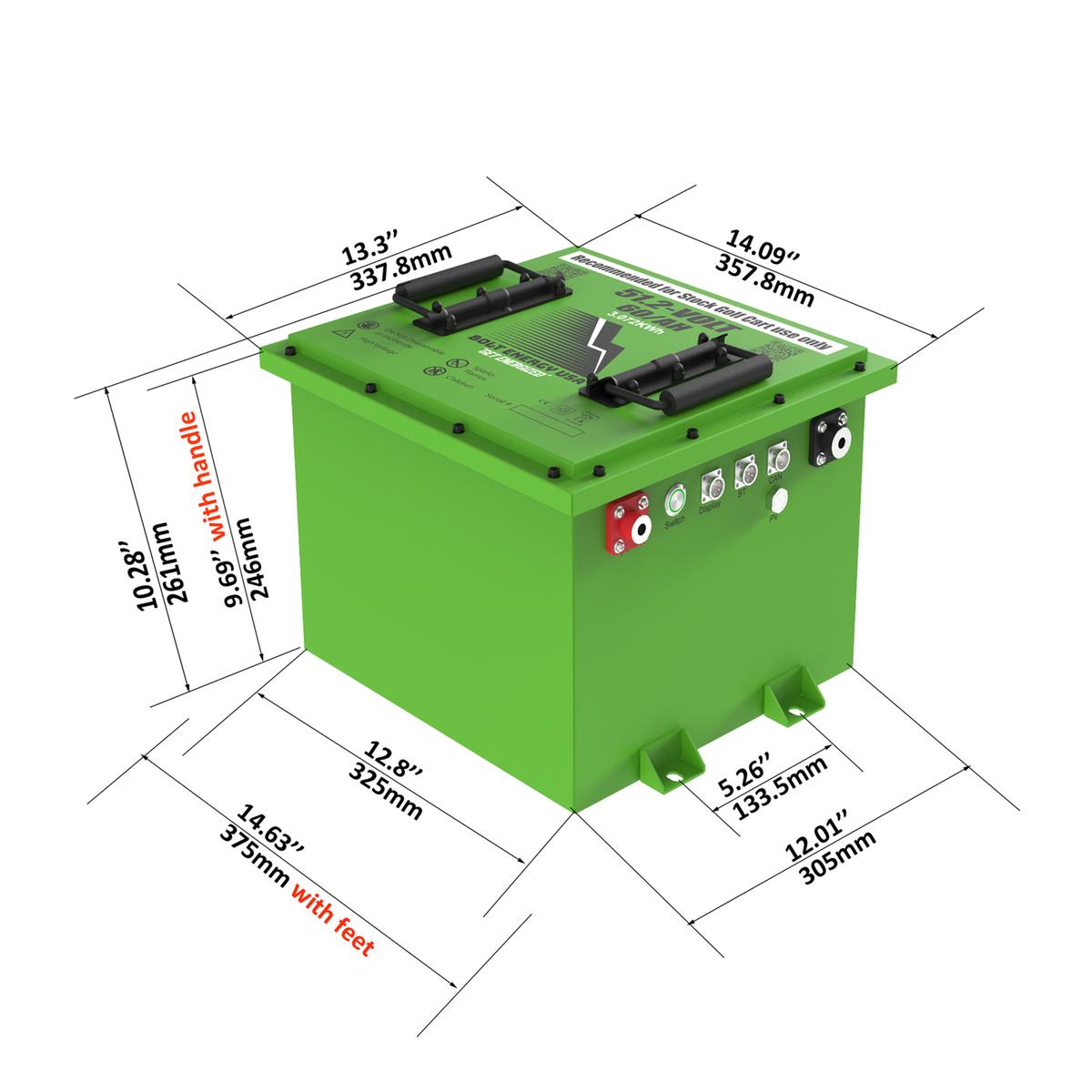Bolt Energy 51V 60AH Lithium Square Battery