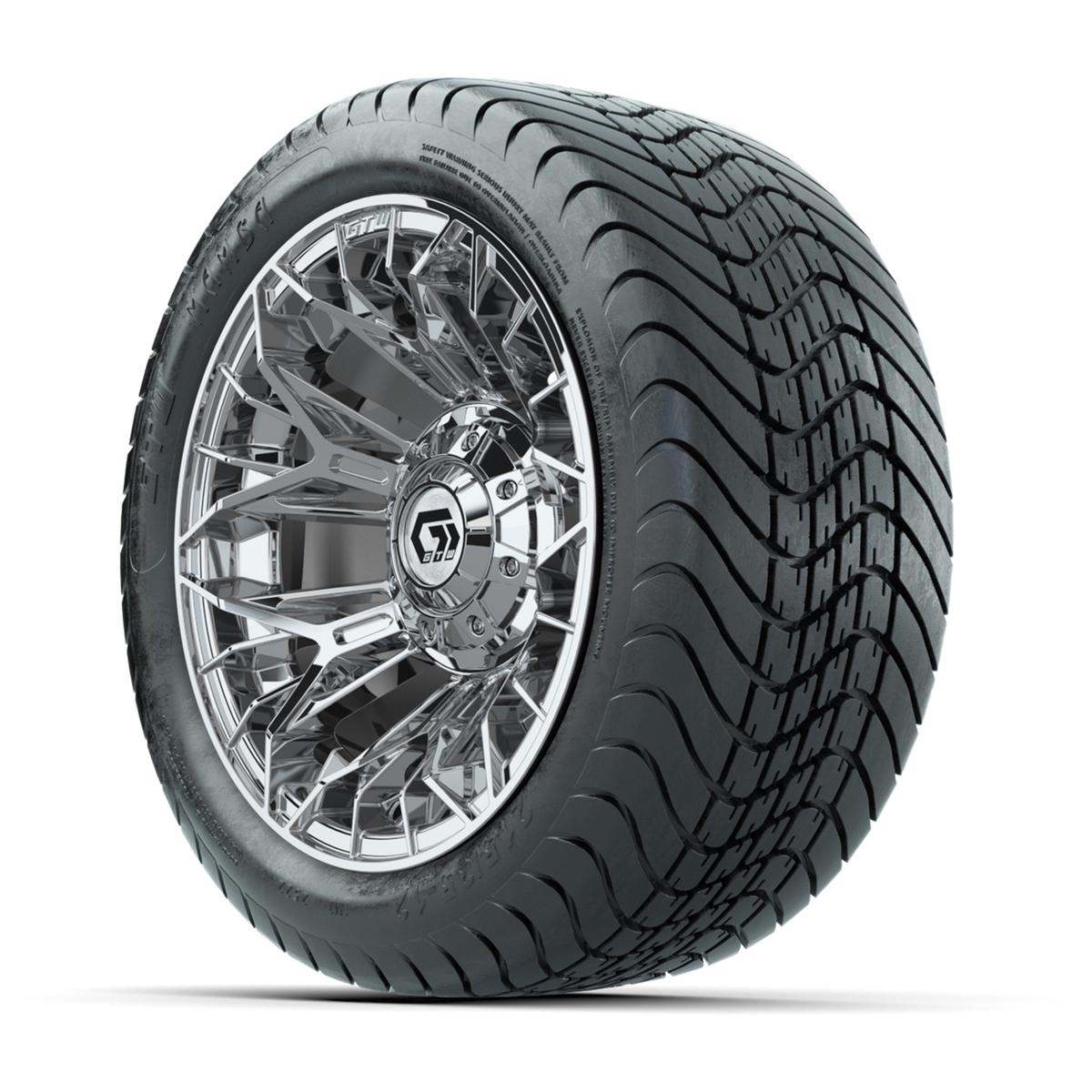 Set of (4) 12 in GTW® Stellar Chrome Wheels with 215/35-12 Mamba Street Tires