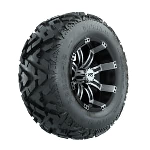 12” GTW Tempest Black and Machined Wheels with 23” Barrage Mud Tires – Set of 4