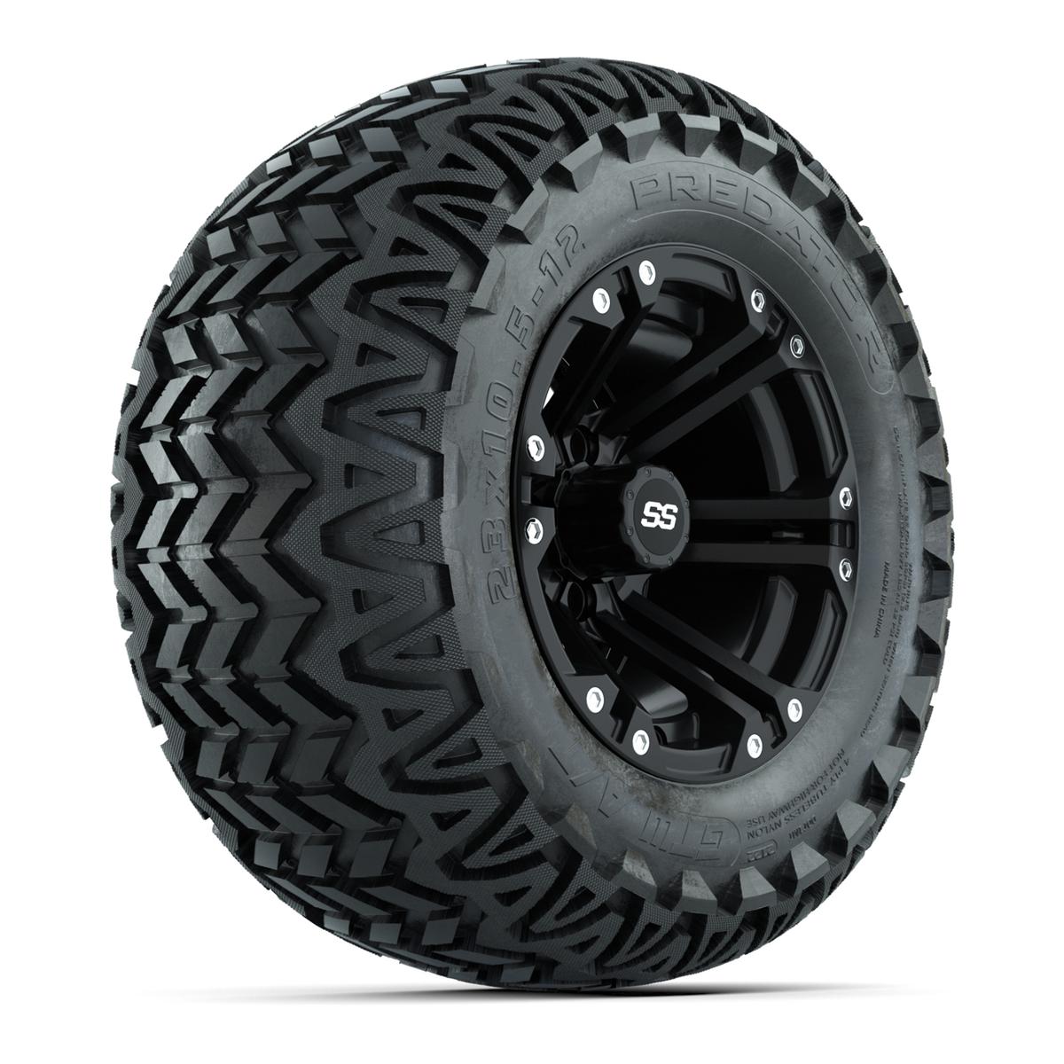 Set of (4) 12 in GTW Specter Wheels with 23x10.5-12 GTW Predator All-Terrain Tires
