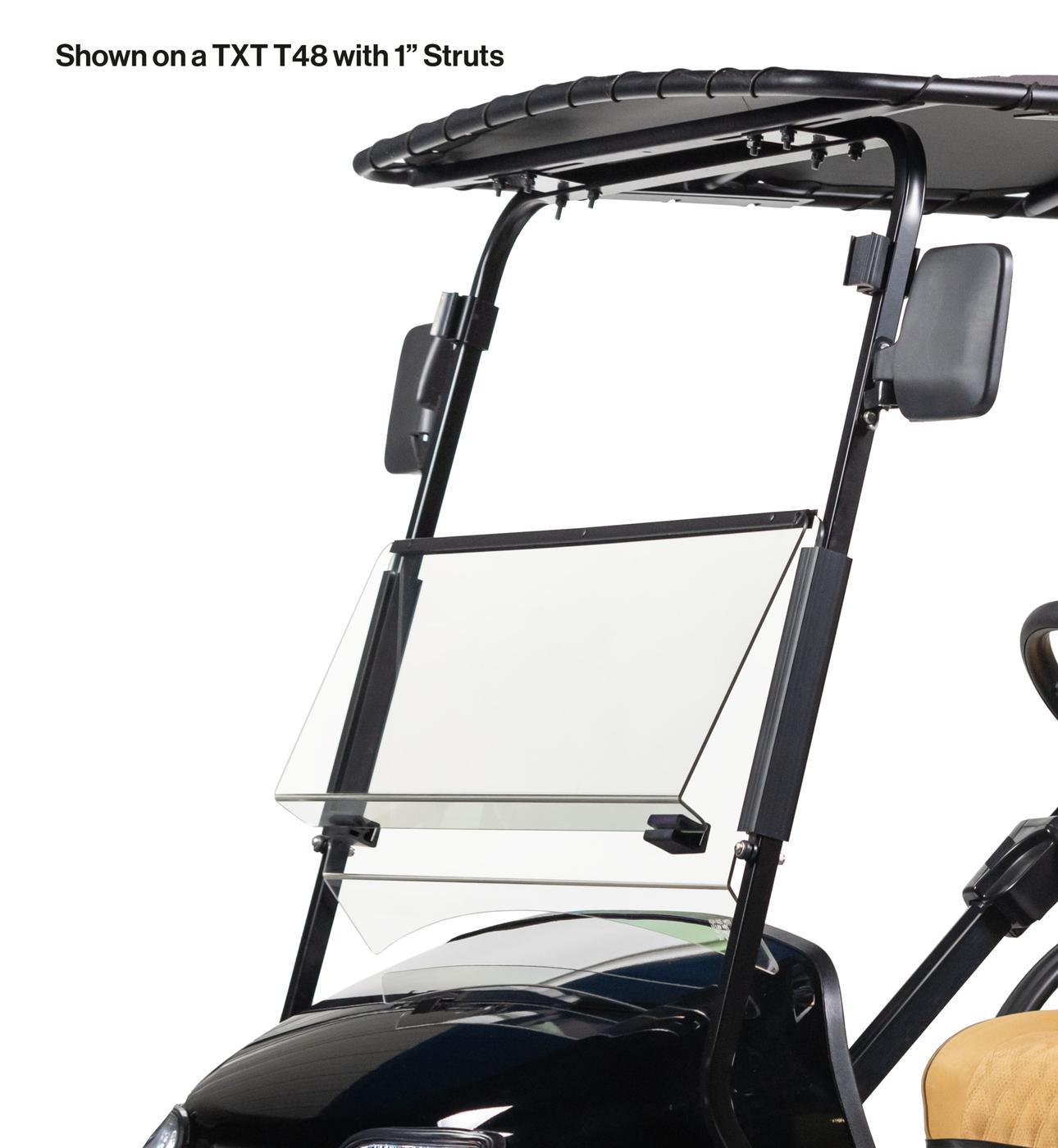 RedDot EZGO TXT/T48/Valor 2+2 Clear Folding DOT  Windshield (2014-2022)