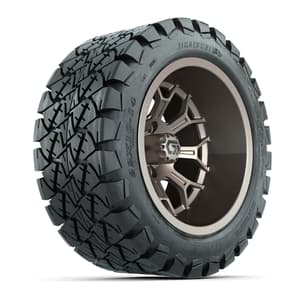 GTW&reg; Assault Matte Bronze 14 in Wheels with 22X10-14 Timberwolf All-Terrain Tires - Full Set