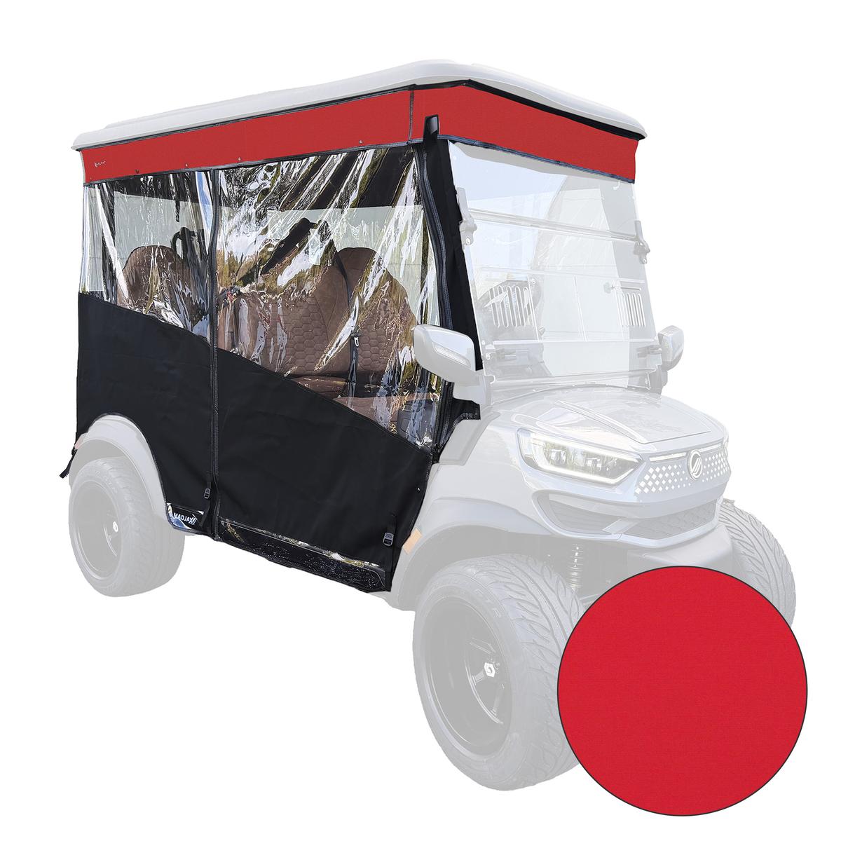 RedDot Black/Jockey Red Single Track Enclosure for MadJax&reg; Ascent with 4-Forward Facing Seats