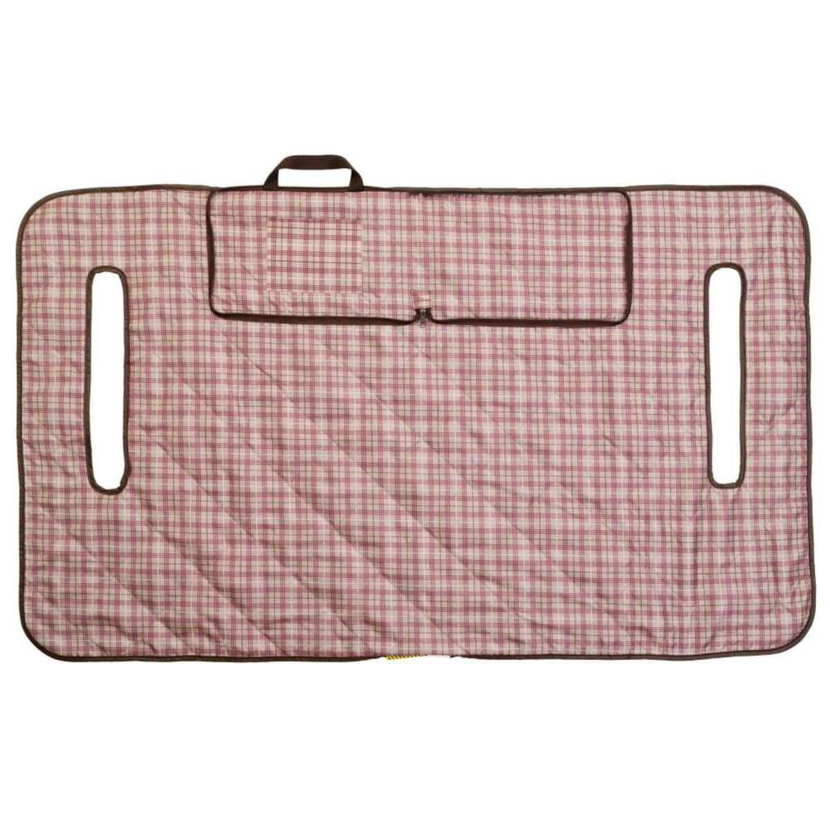 Classic Accessories Tan and Red Plaid Portable Seat Blanket