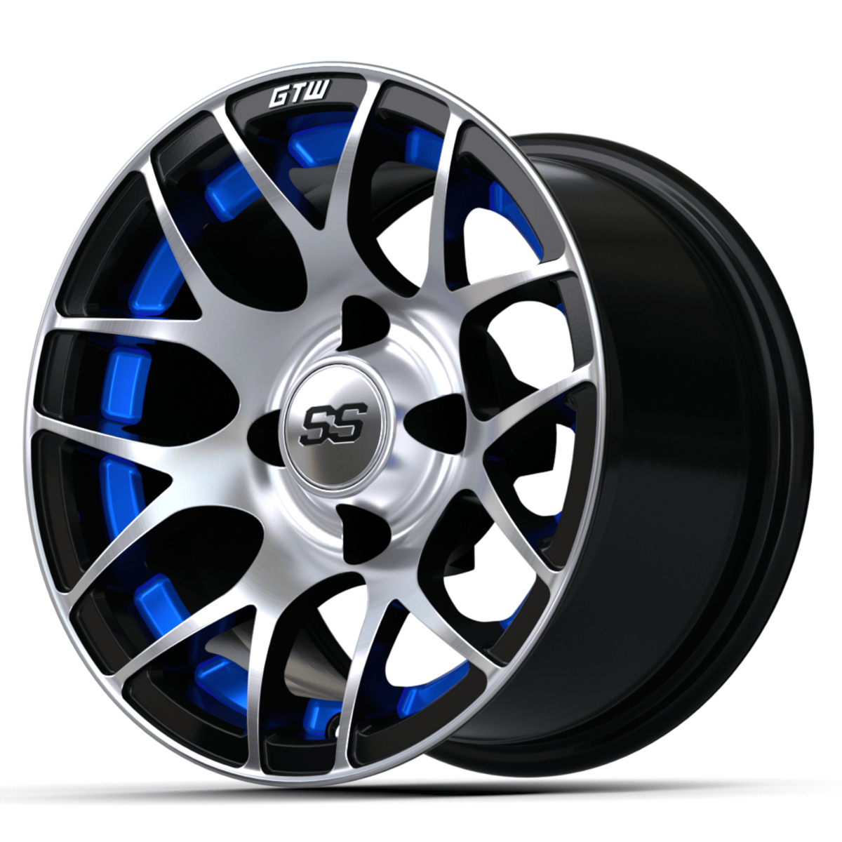 12&Prime; GTW&reg; Pursuit Blue with Machined Accents Wheel