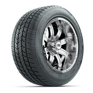 GTW&reg; Tempest Chrome 14 in Wheels with 255/50-R14 Fusion STR DOT Approved Street Tires - Full Set