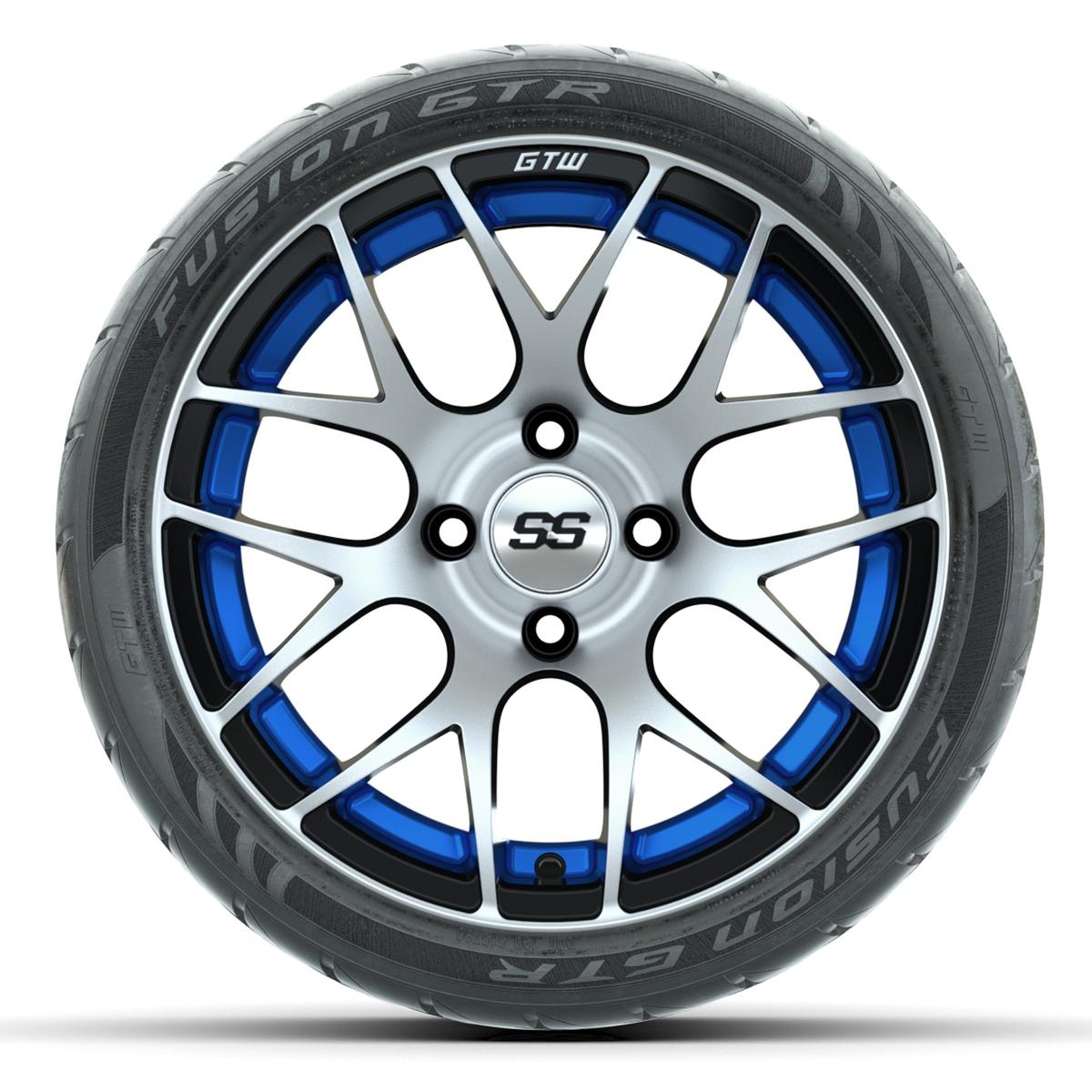 Set of (4) 14 in GTW Pursuit Wheels with 205/40-R14 Fusion GTR Street Tires