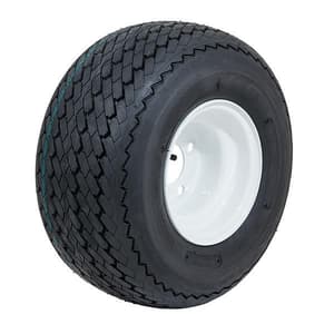 8” GTW&reg; Topspin Tire & White Steel Wheel Assembly