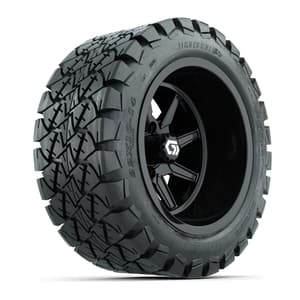 GTW&reg; Reaper Gloss Black 14 in Wheels with 22X10-14 Timberwolf All-Terrain Tires - Full Set