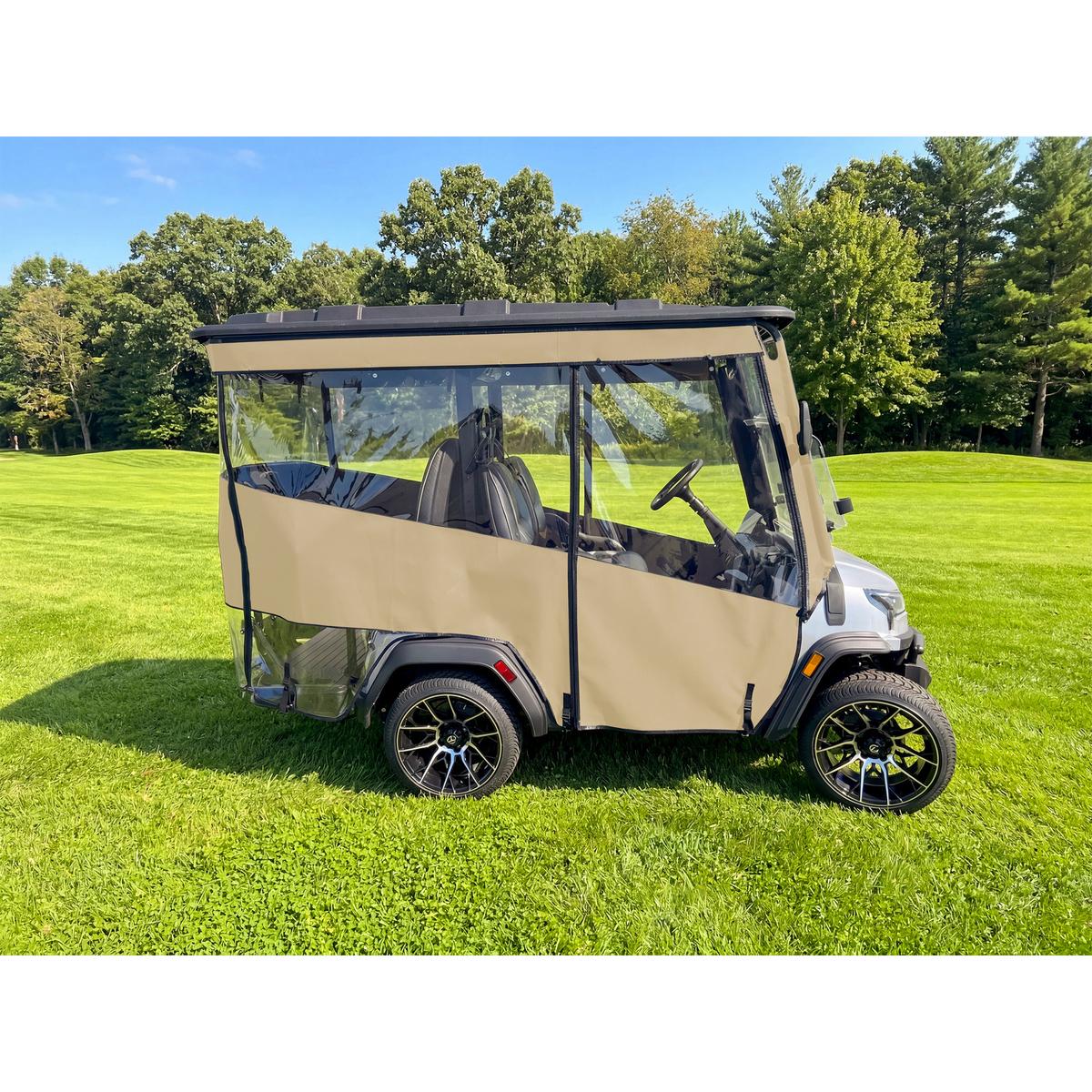 RedDot 4-Passenger Linen Track Style Enclosure with Grey Beige Chip Fancy Valance for ICON i40X (Years 2026-Up)