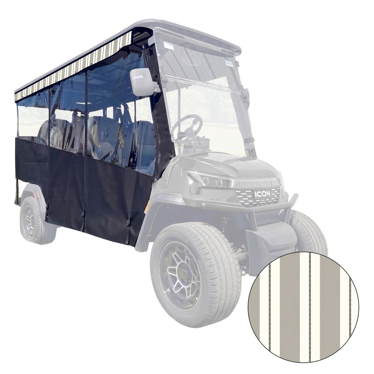 RedDot 6-Passenger Black Track Style Enclosure with Cashmere Valance for ICON i60LX (Years 2026-Up)
