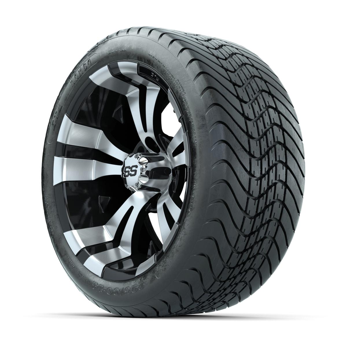 14” GTW Vampire Black and Machined Wheels with GTW Mamba Street Tires – Set of 4