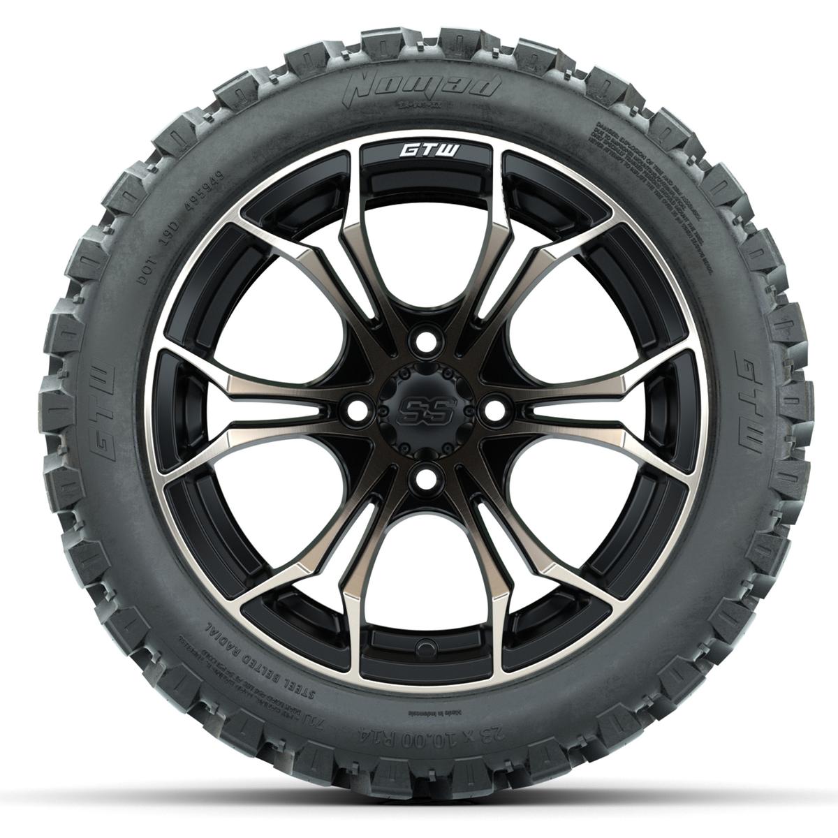 GTW Spyder Bronze/Matte Black 14 in Wheels with 23x10-14 GTW Nomad All-Terrain Tires – Full Set