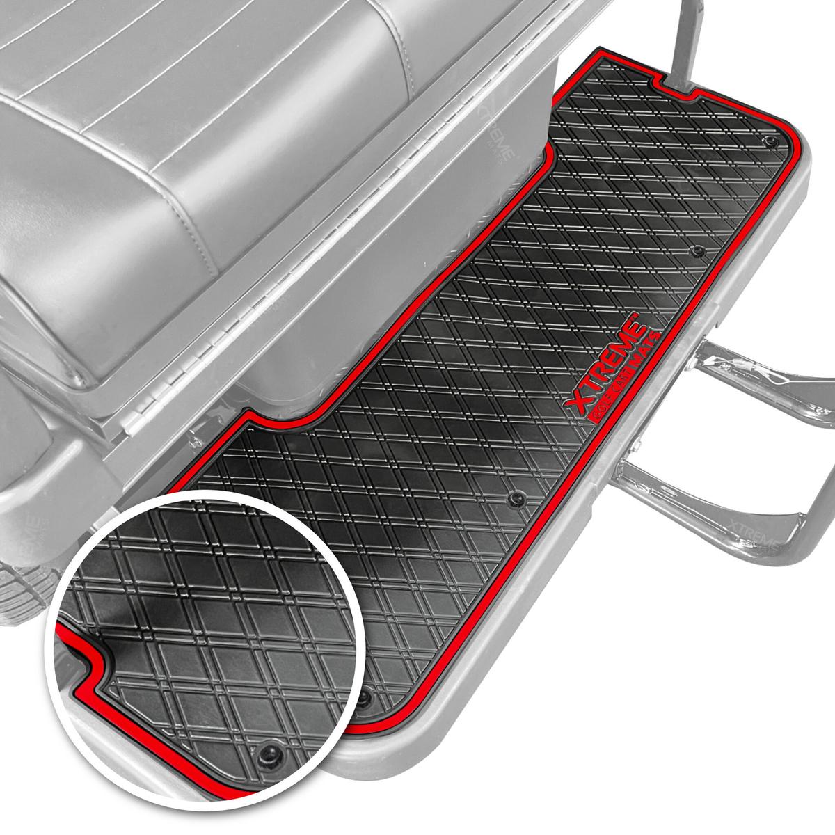 Xtreme Rear Floor Mat for Evolution Classic Pro, Plus 4 Rear Seats - Black/Red